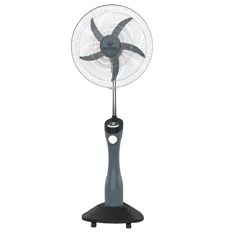 New Item 12V 7Ah /12V 4.5Ah Battery 18 inch  Rechargeable Stand Fan with LED Bulb