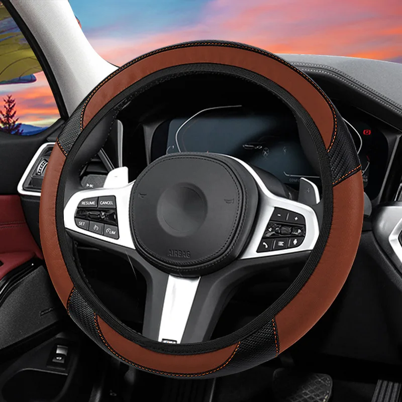 Elasticity band car steering cover leather steering wheel cover without inner rubber