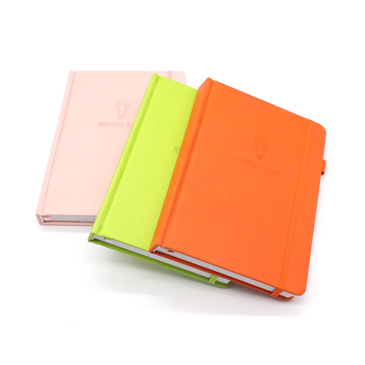 2022 Latest custom printed A5 Pu leather cover grid dot notebook sticker bullet diary with elastic band