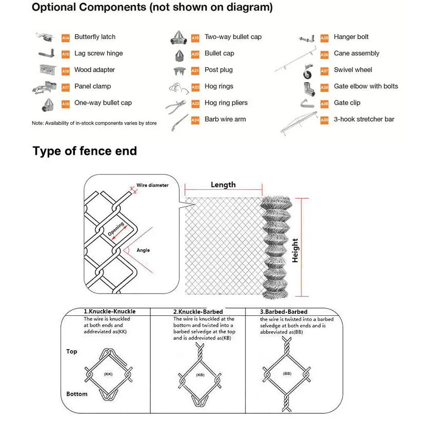 Customized Sustainable Galvanized PVC Coated Wire Mesh Diamond Hole Cyclone Fence Chain Link Fencing