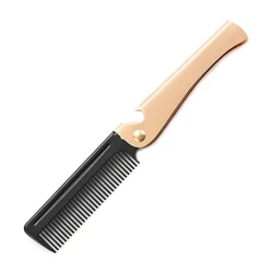 Stainless Steel Bottle Opener Comb Small Pocket Comb Mini Anti Static Beard Mustache Comb