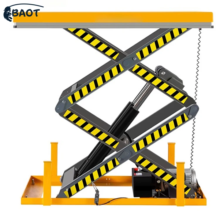 1t Manual High Lift Hydraulic Pallet Truck Scissor Lift Mini Manual Scissor Lift