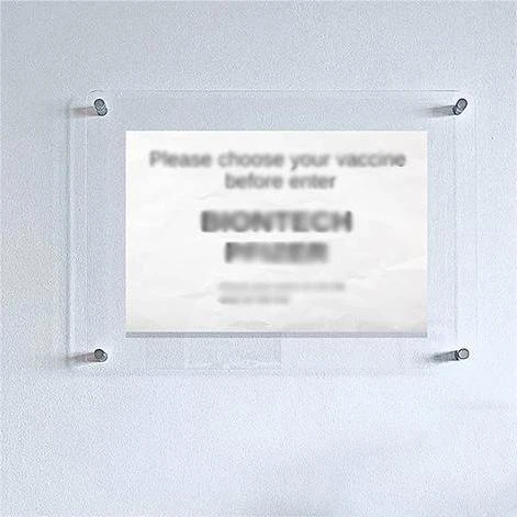 Custom acrylic photo frame photo frame clear acrylic wall frame for picture magazine display