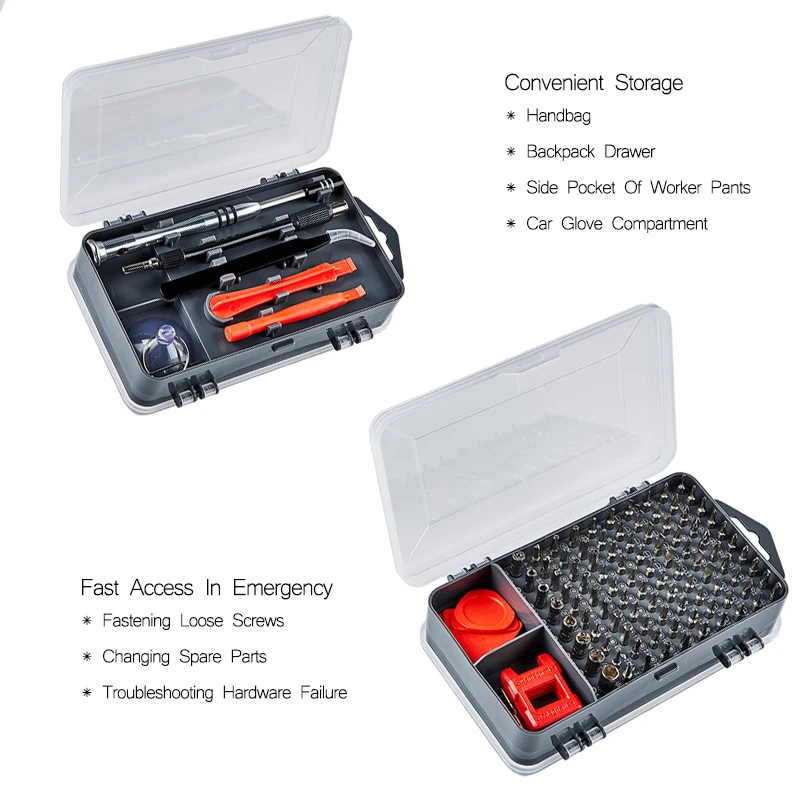 Professional Mini Electronic Watch Mobile Phone Repair 115 In 1 Magnetic Screwdriver Bit Tool Set Precision Screwdriver Set