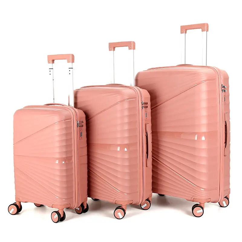 MARKSMAN Wholesale PP Luggage Travel Bags Set 3 Pcs Luggage Suitcases Man Women 20 24 28 Inch Trolley bags Spinner cases