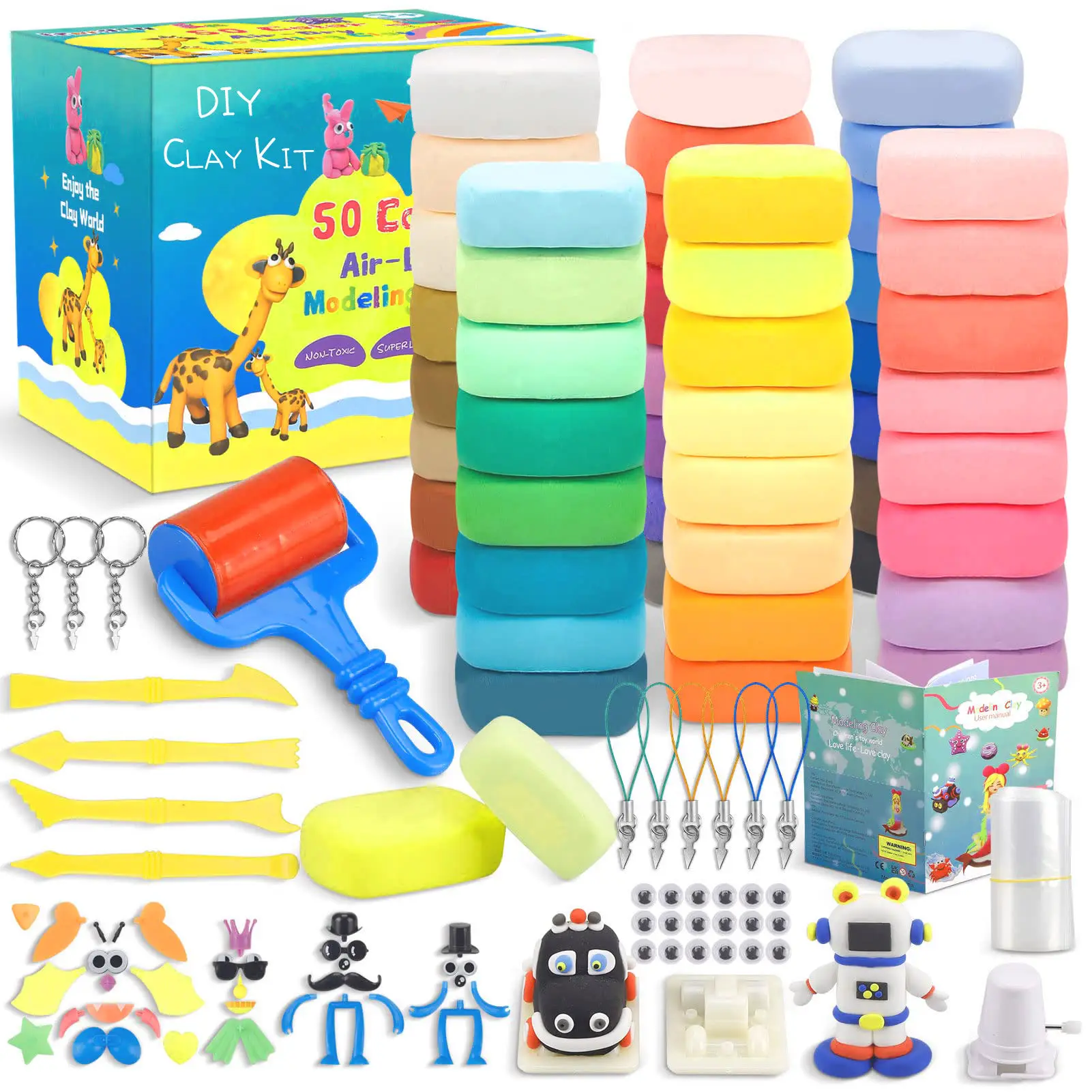 High Quality Clay Crafts 36 Colors Soft Super Light Clay Modeling Air Dry Polymer Clay for Diy Handmade Toys