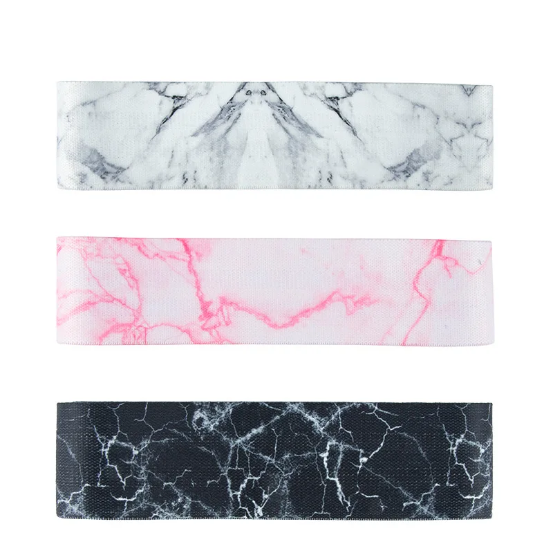 Home Gym Equipment Printing Patterned Fabric Hip Circle Loop Resistance Exercise Bands