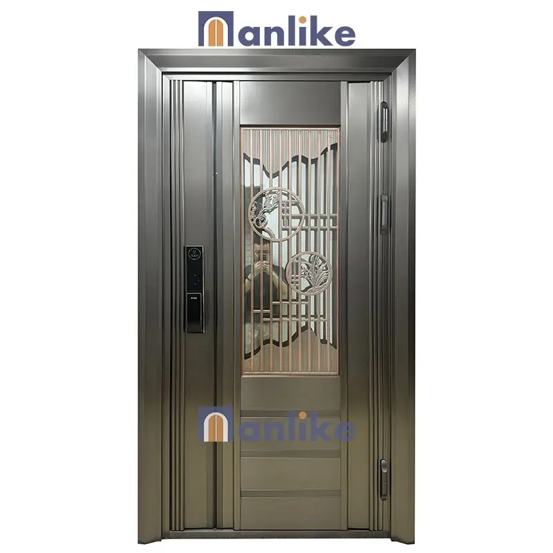 Anlike Metal Security Exterior Apartment Bullet Proof Villa Safety Front 304 Stainless Steel Entrance Armored Door