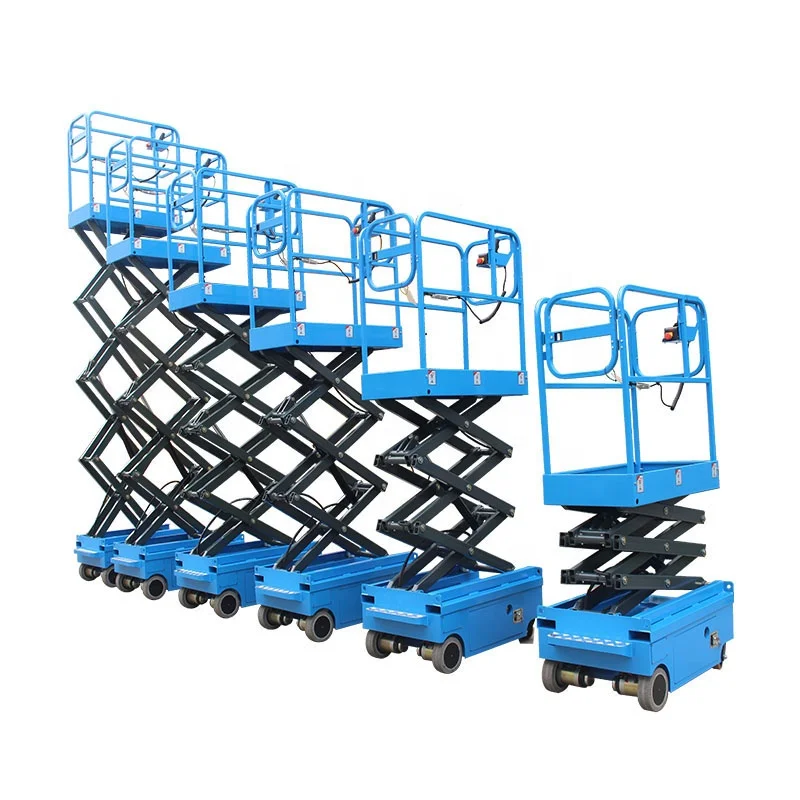 Full Electric Battery Powered 5m 6m 7m Self Propelled Mini Scissor Lift