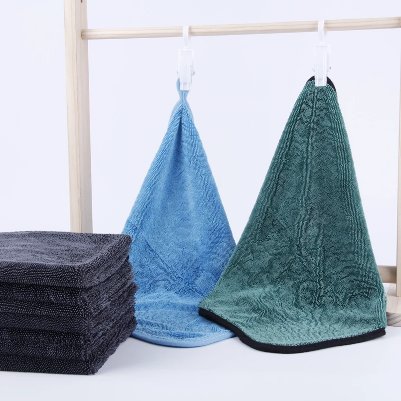 Selected Auto single side twisted loop microfiber towel super water absorption car cleaning towel auto detailing drying towel