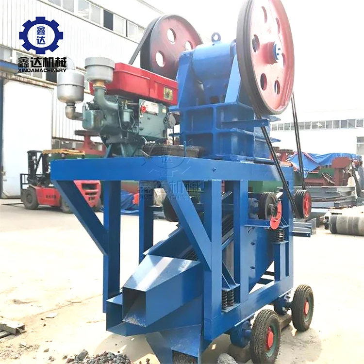 Mobile crusher stone granite limestone gravel jaw crusher machine stone crushing small rock crushers for sale