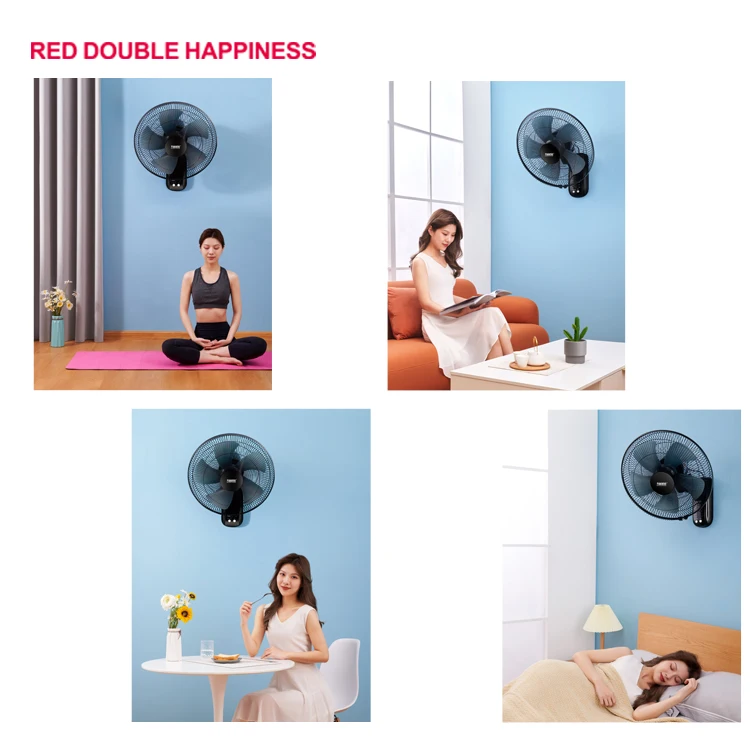 High quality 16 inch wall mount modern wall fans with remote control