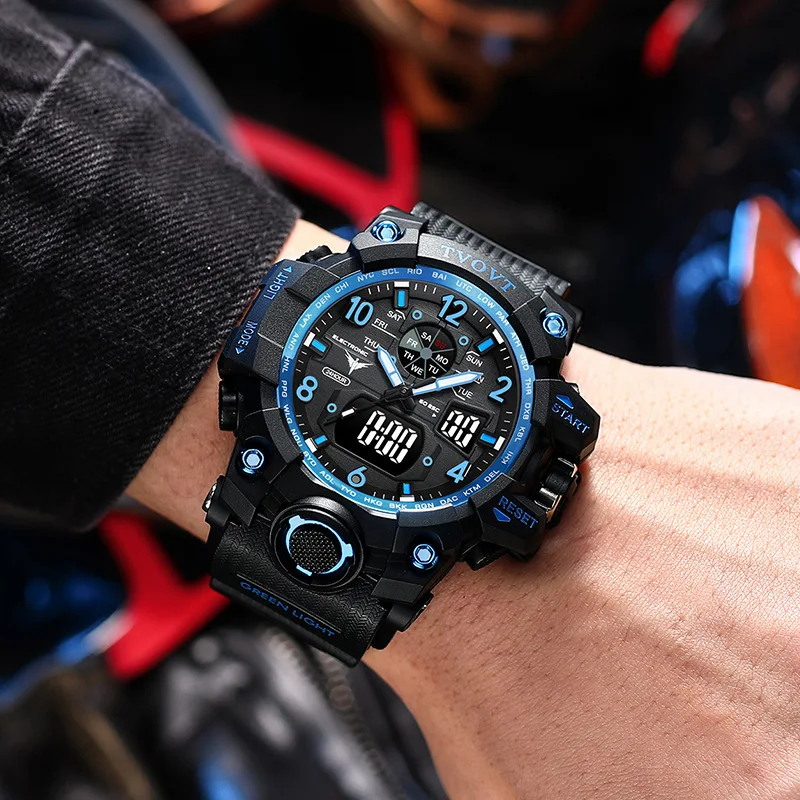 Sport Watches Mens 2023 Brand  Waterproof Shockproof Watch Dual Display Auto Date Male Digital Wristwatches Reloj