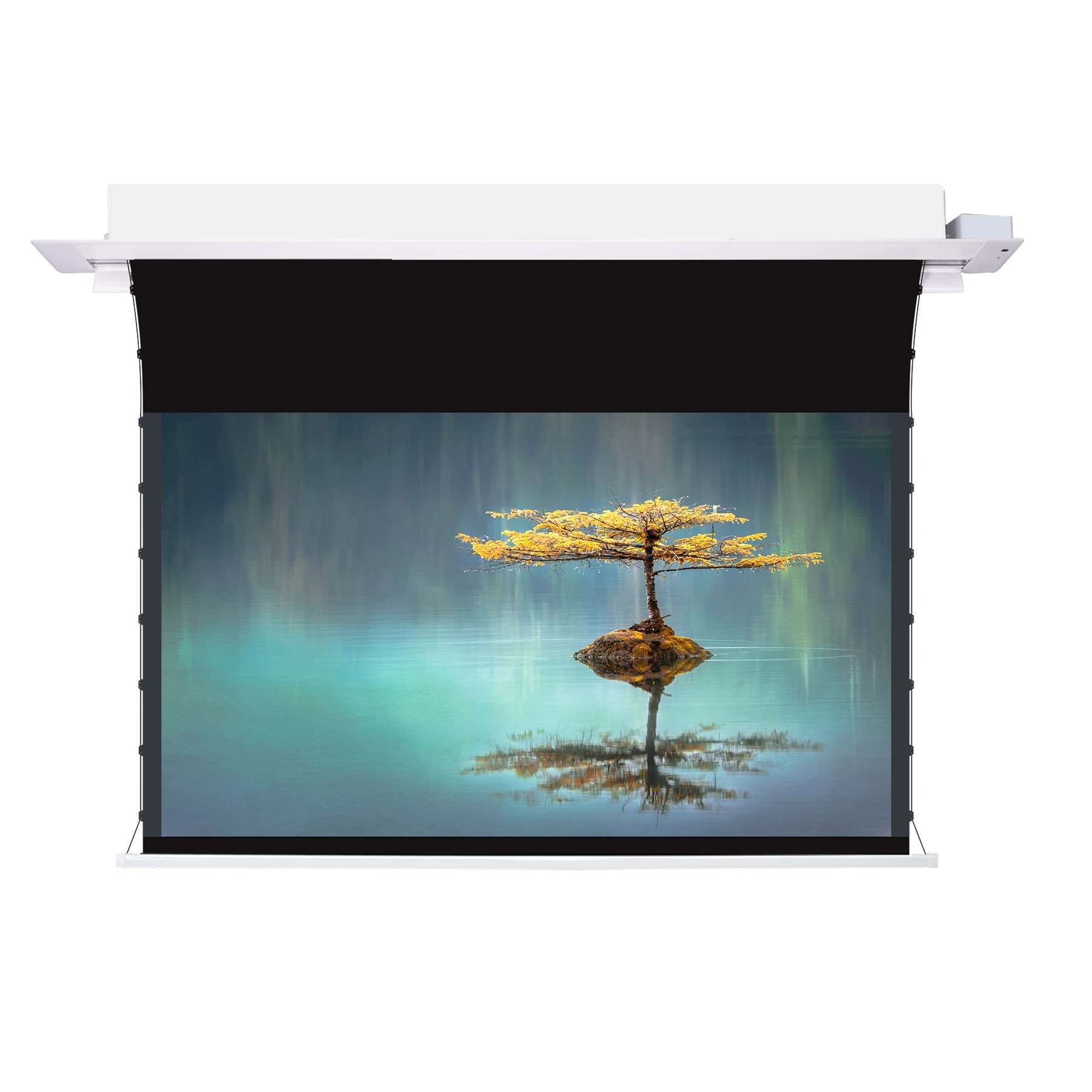 ScreenPro 100-150 inch recessed in-ceiling ALR projection screen for xiaomi/wemax laser projector screen