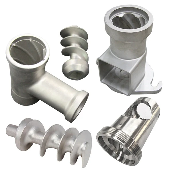 Precision casting 304 316L stainless steel spiral shaft investment cast casting meat grinding parts lost wax casting impeller