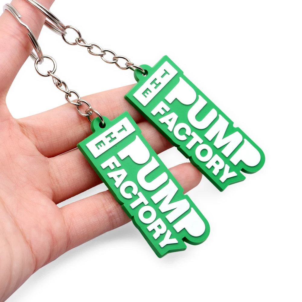 Personalized Promotional Soft Pvc Logo 2d Rubber Gift Key Chain Custom Logo Letter Keychain