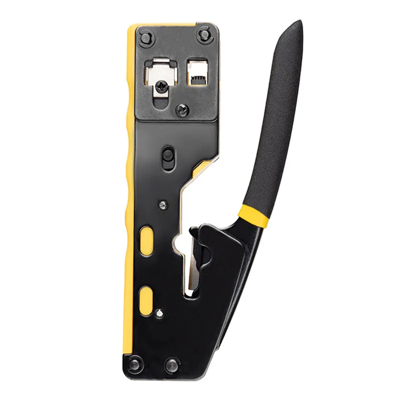 Оптовая продажа 8p/6p Cat3 Cat5e Cat6 модульный разъем RJ45 обжимной инструмент пропуск через резак Ethernet все-в-одном проволочный