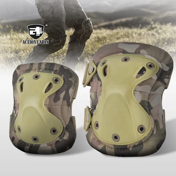 Action Union Wholesale Customized Outdoor Protector Tactical Protective Elbow Support Knee Pads for wargame field operation CS