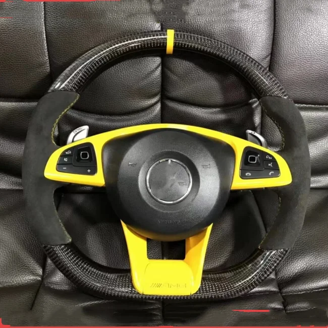 professional custom new leather steering wheel for Mercedes benz s class v class w203 w205 w204 w213 w221 amg upgrade