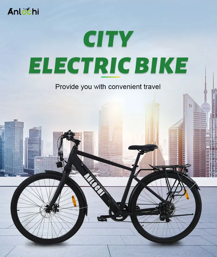 ANLOCHI Factory price  new design 700C  Shimano 6 speed hub motor bicycle city bike ladies Electric City Bike for adult