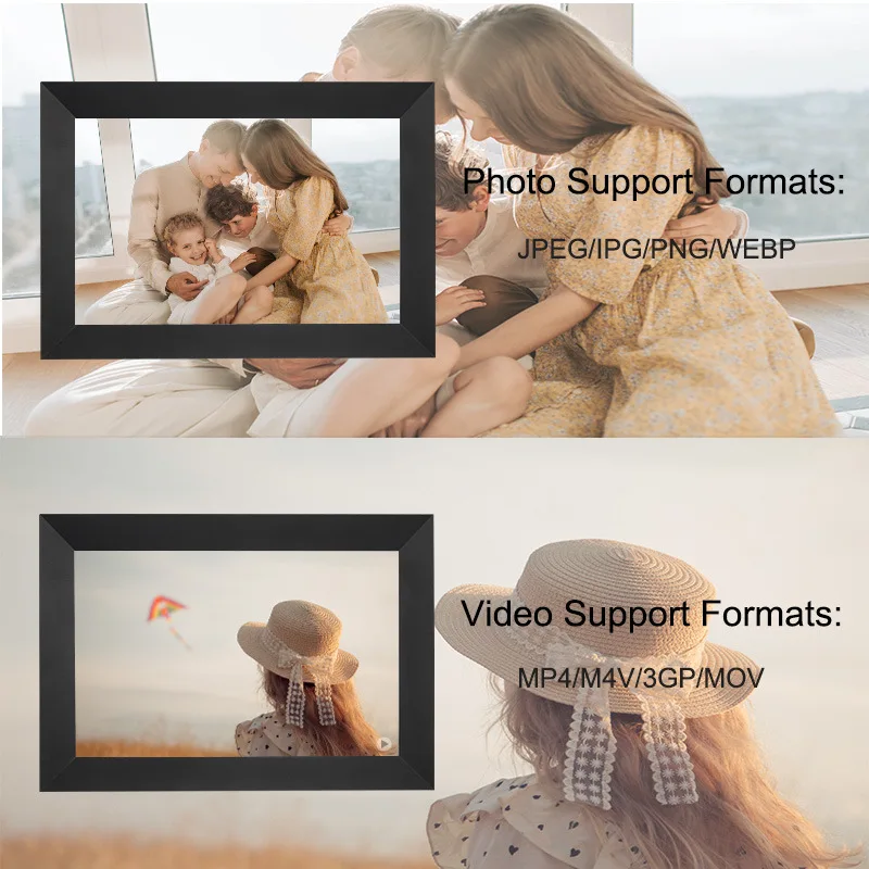 10.1 Inch Wifi Photo Frame HD 1080p Digital Photo Frame Frameo Cloud Photo Frame Smart Touch Picture Player