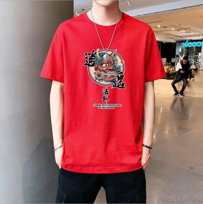 2021 new Japanese Harajuku style T-shirt fashion all-match cotton oversized anime printed top