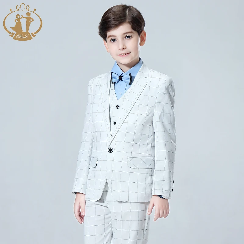 2021 3 Pieces Suits Boys Formal Wedding Tuxedo Corduroy