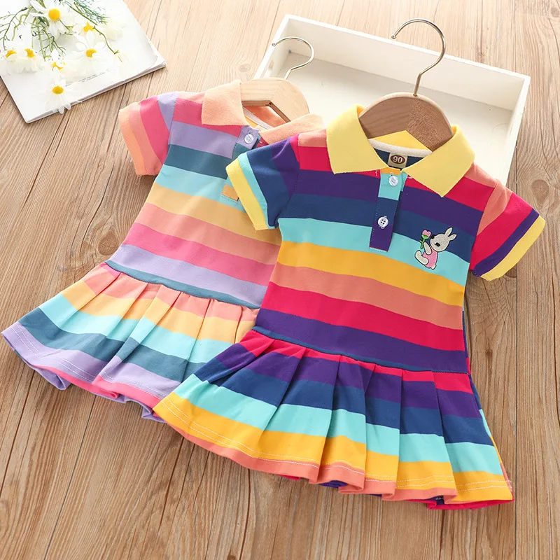 New Arrival Latest Design Summer Cute Kids Clothing Dress Casual Baby Girl Dress