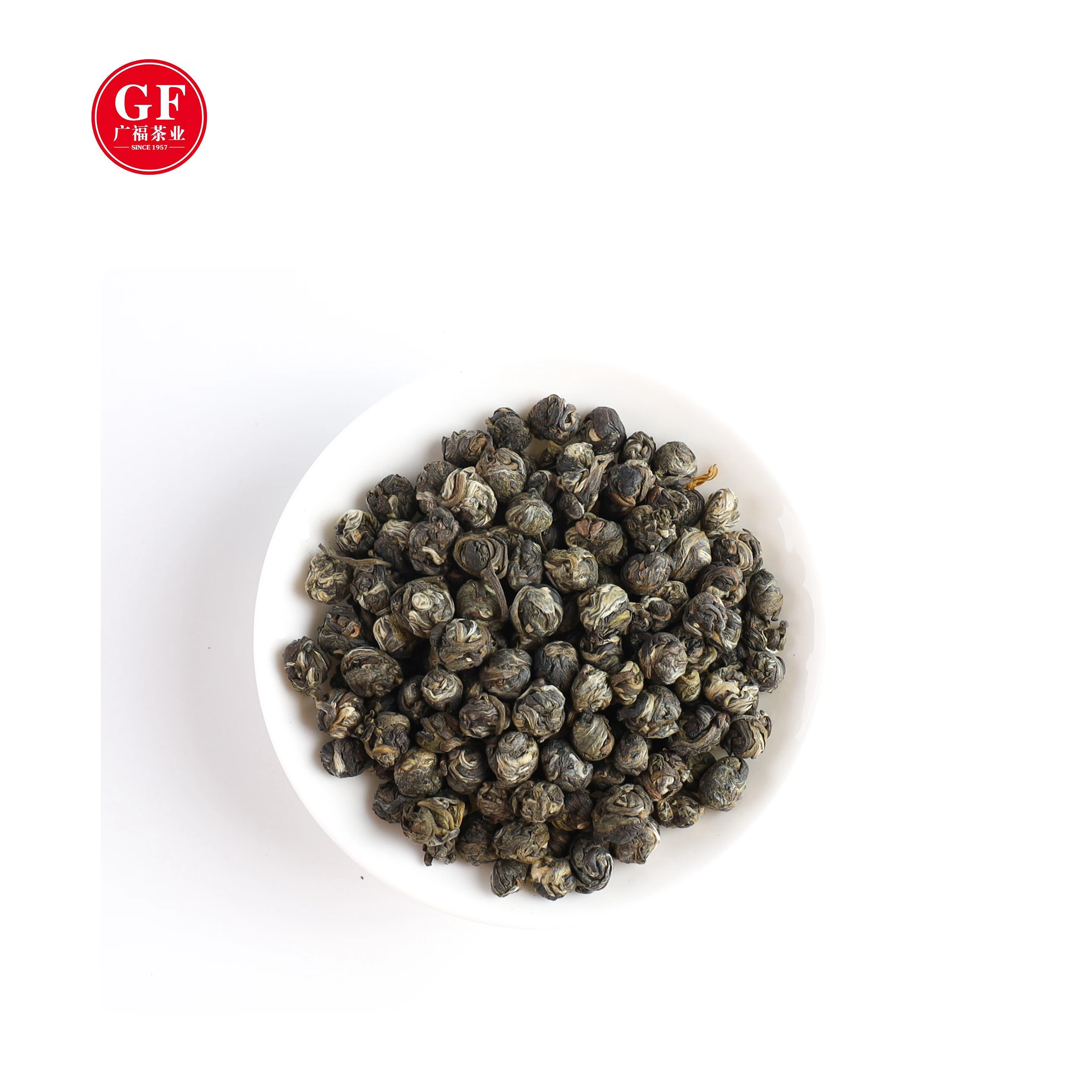 Chinese guangxi hot seeling healthy and slimming jasmine tea european standard jasmine dragon pearls