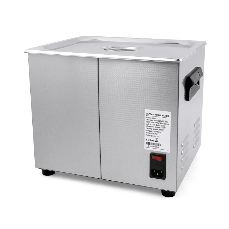10L Lab Ultrasonic Cleaner Degas Bath DPF Metal Parts Mould Glassware Oil Rust Degreaser Ultra sonic Cleaning Machine