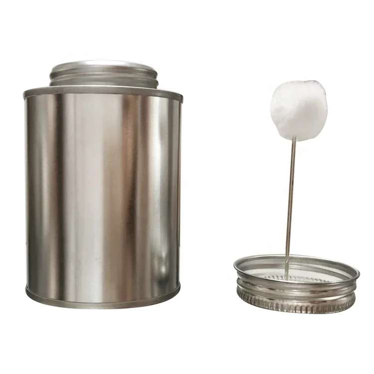 237ml empty screw top metal cans for pvc glue