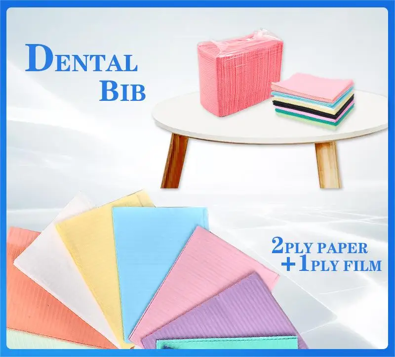 Factory direct supply disposable dental bibs eco-friendly dental bibs disposable waterproof disposable dental bib