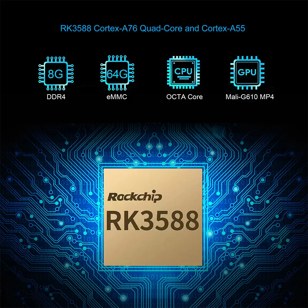 Ranboda OEM Real 8K Rockchip RK3588 Octa Core Android 12 TV Box Dual HD out HD input 8GB RAM Linux Android TV Box