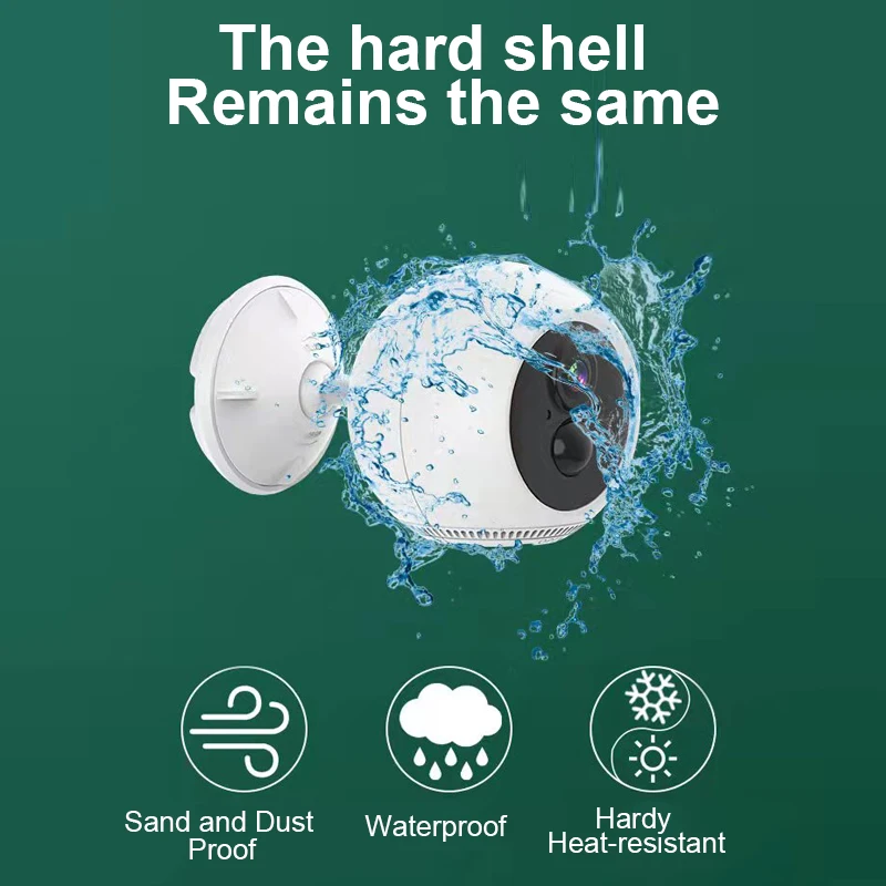 3 Megapixel Voice Monitor Built-in Battery 128G TF card Home IP Wireless Security Camera 2022 New Arrival Solar Security Camera