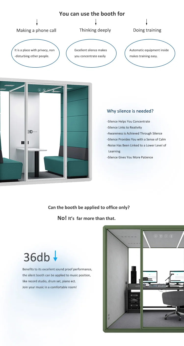 What can office booth use for? 