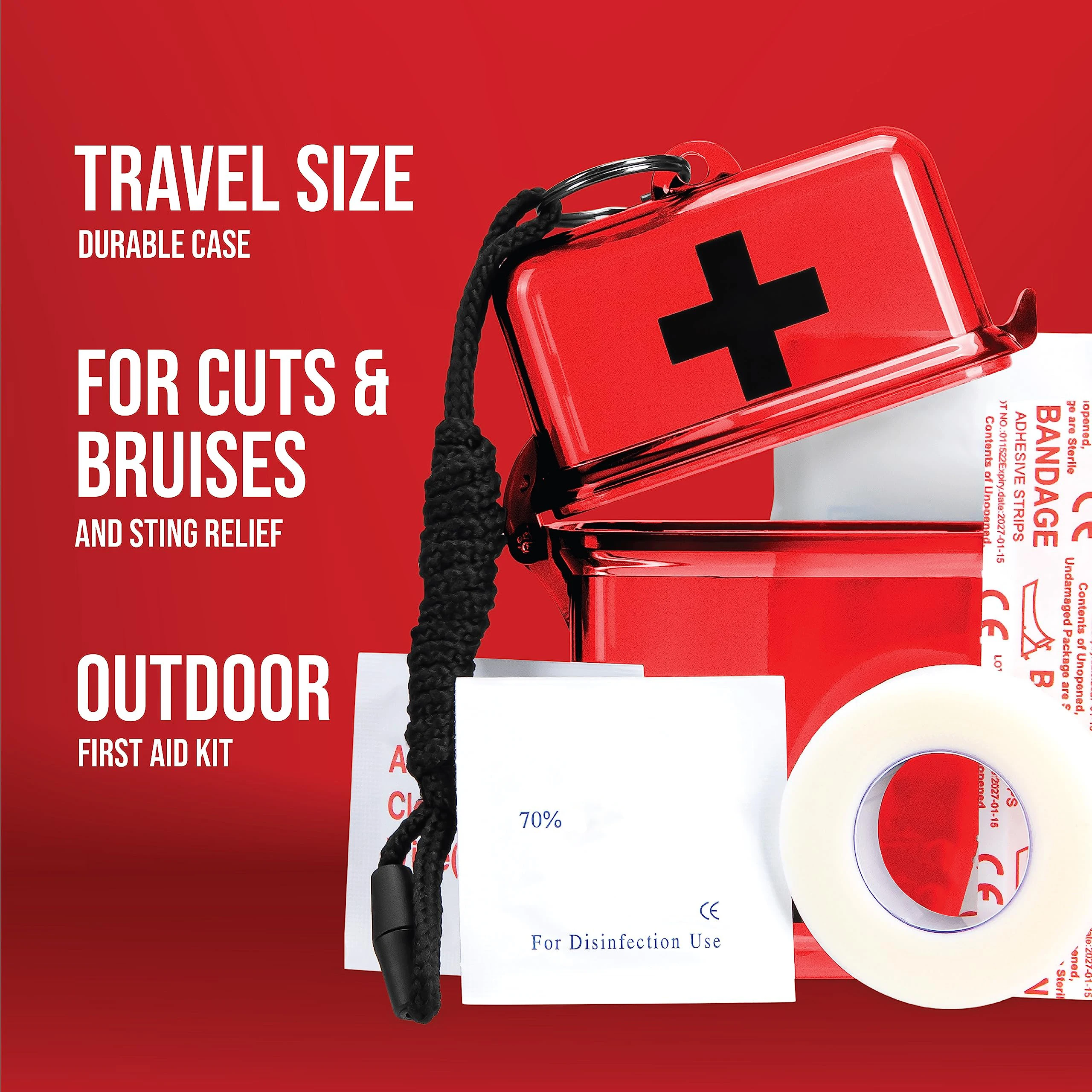 Customized OEM Waterproof Palm Size Storage Pocket Mini Home Empty First Aid Kit Children Outdoor Clip Case