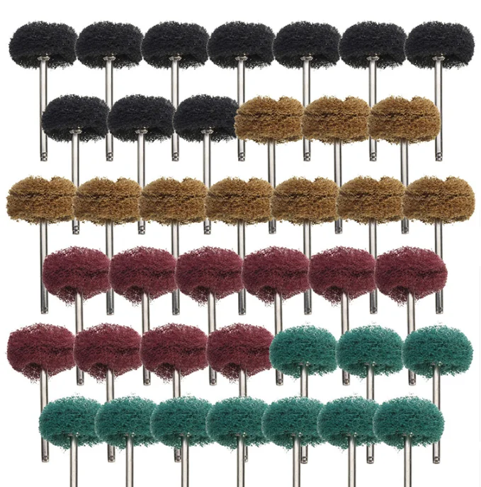 2.35mm/3.0mm handle nylon cloth grinding Buffing polishing wheel 25mm polishing brush stainless steel Buffing polishing head