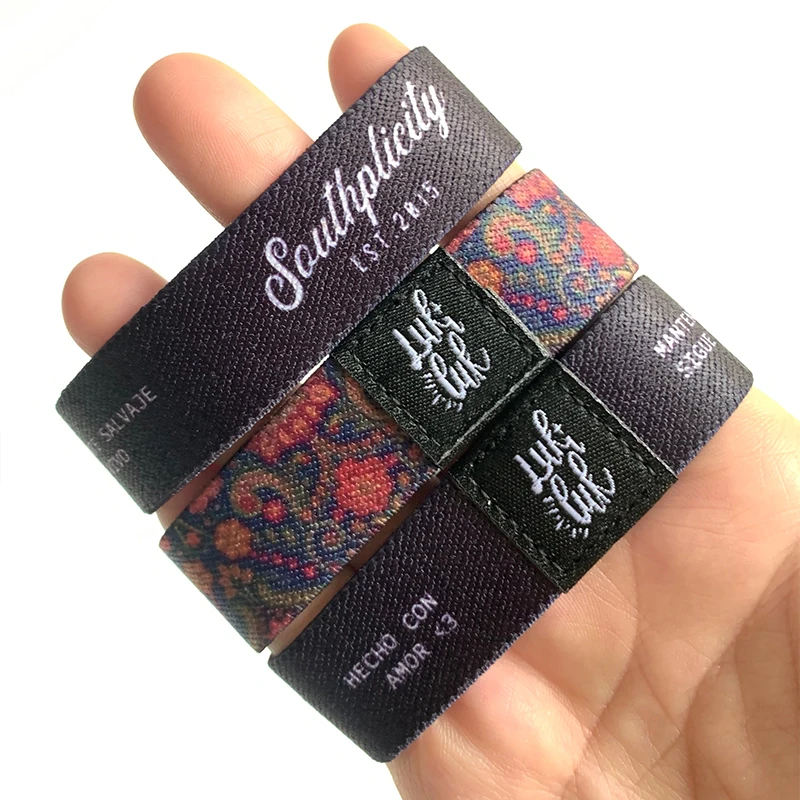 Custom Fashion Music Festival Ticket Access Control Elastic Wrist Strap Rfid Woven Wristband Bracelet