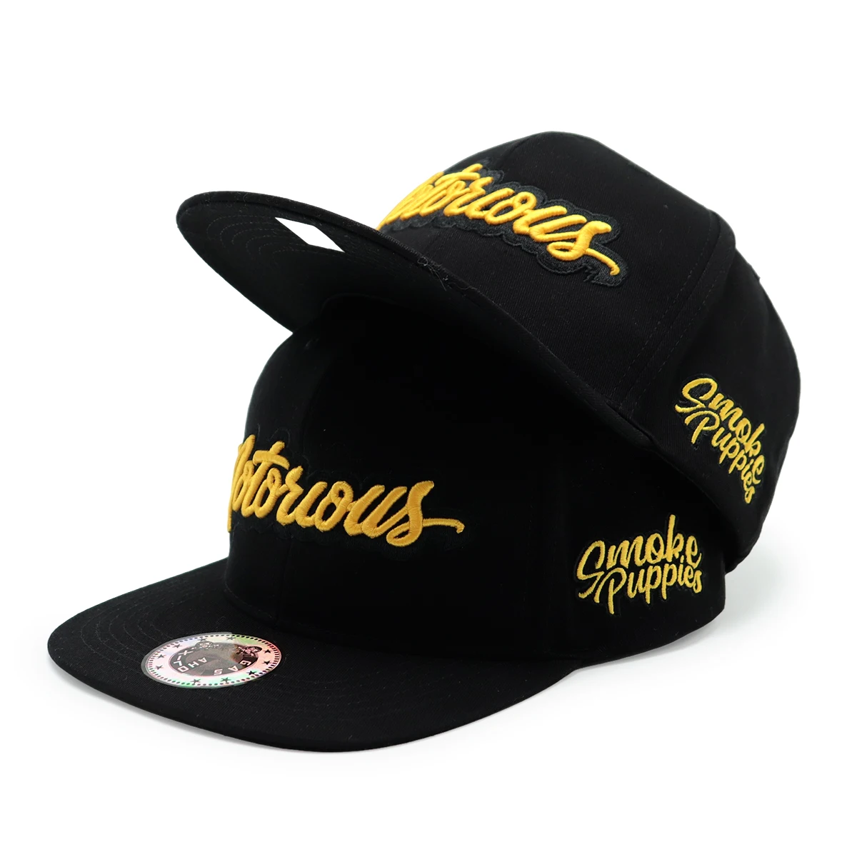 Flat Brim 3D Embroidery Sports Hat Gorras Custom Snapback Cap