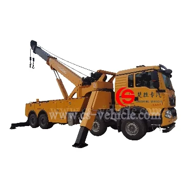 Best Selling HOWO Heavy Duty 8*4 360 Rotating Towing Truck Road Recovery Truck Road Wrecker truck for sale