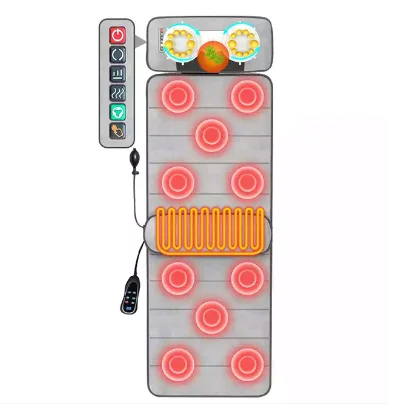 Full Body Multi Function Electric Shiatsu Massage Mat Multifunctional Electric Heated Massage Chair Back Pad for Back Lumbar