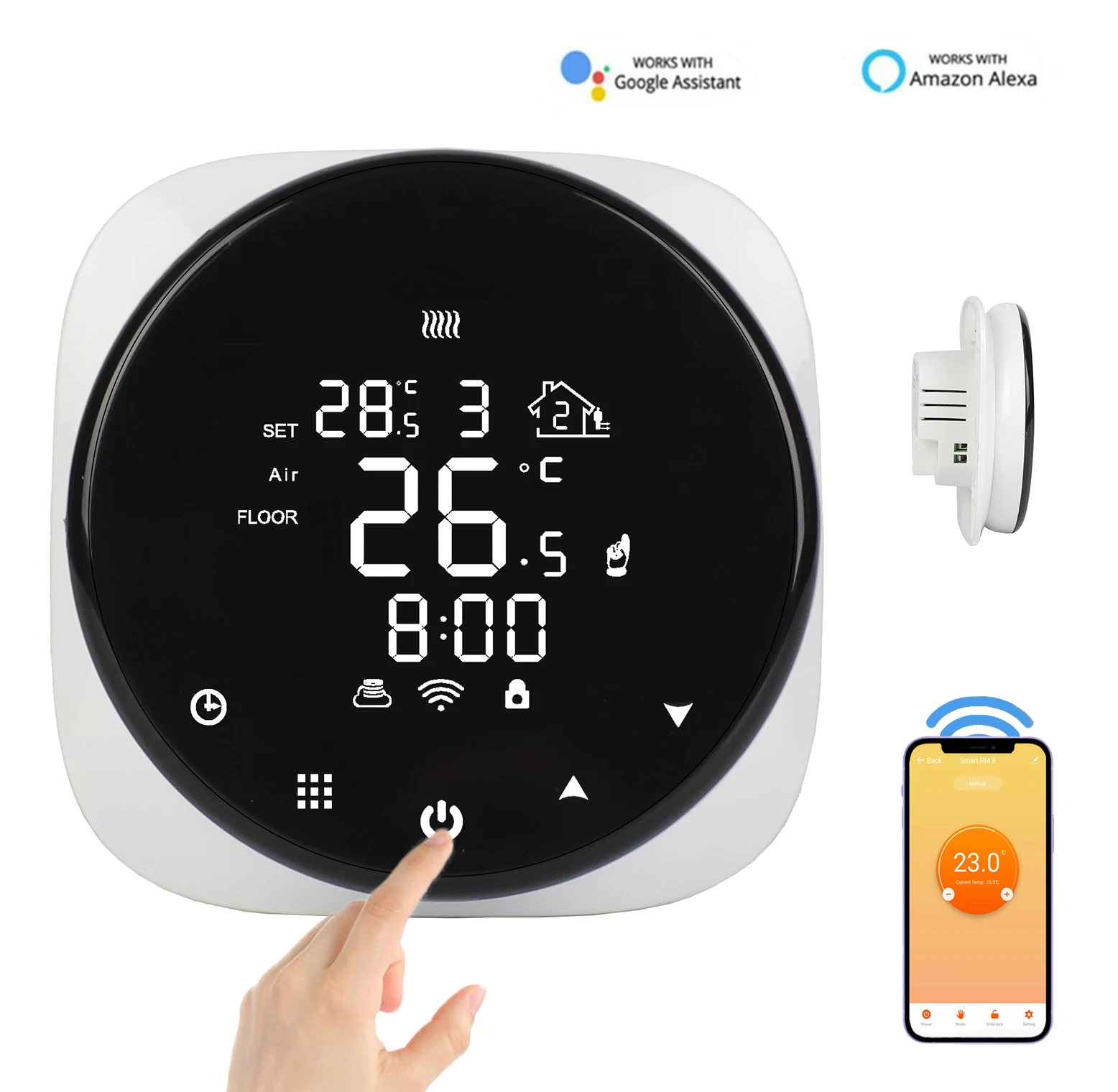 HY316  room wire thermostat Customized underfloor heating wifi CE IP Thermostat for smart home life