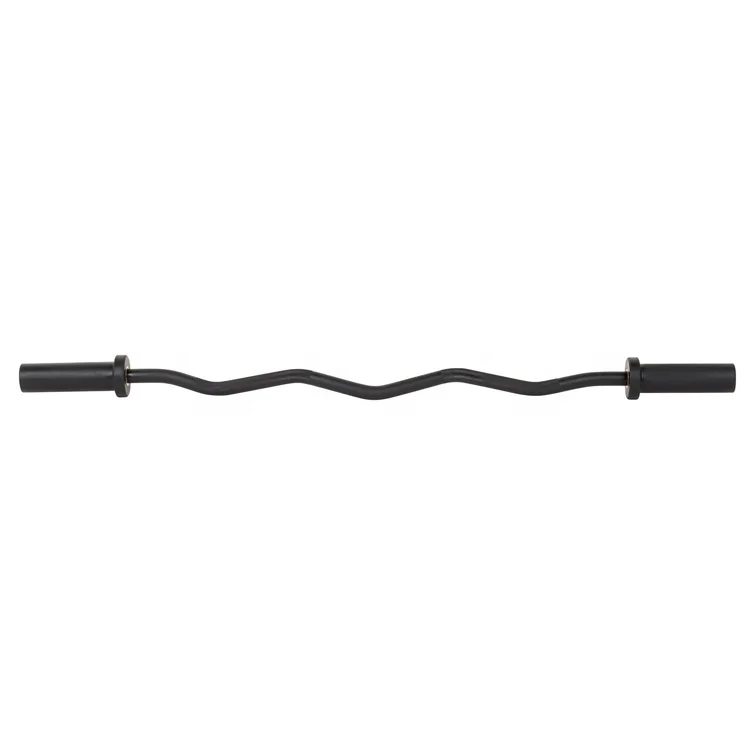 Fitness Training Gym Exercise Home Steel Power Weightlifting EZ Curl Threaded Barbell Bar