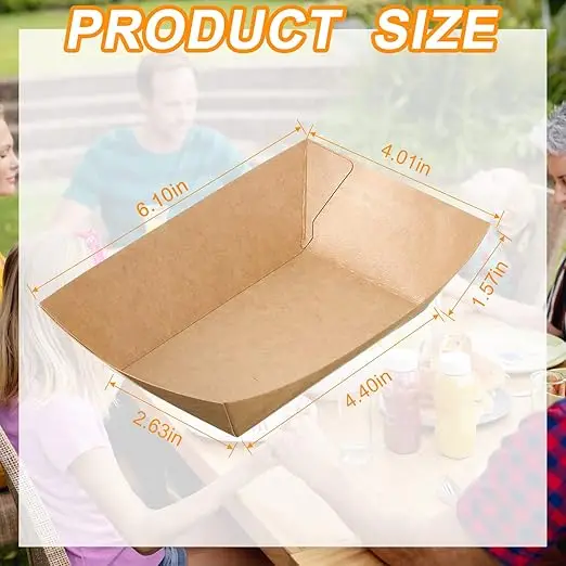 Disposable Food Tray Paper Food Container, Fast Food Carton