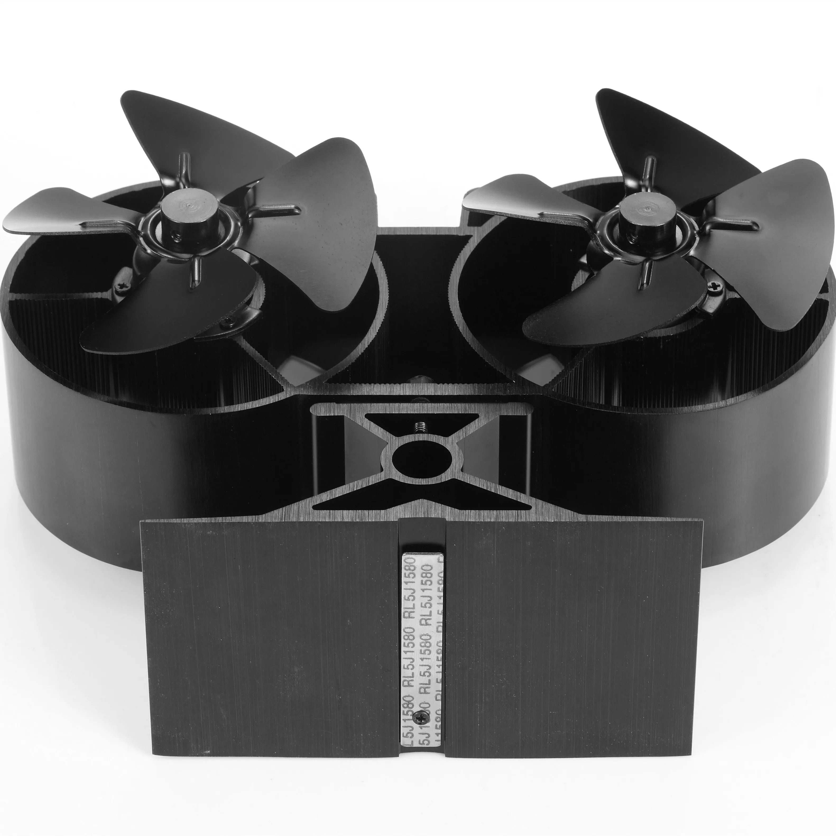 Liank Wood Burning Fireplace Twin Bladed 4 Blades Silent Ecofan Heat Powered Double Stove Top Fan Other Home Heaters