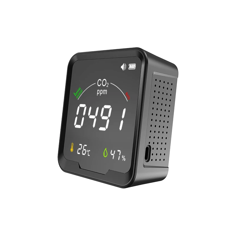 3 In 1 Co2 Detector Air Quality Monitor Indoor Air Quality Detectors Air Quality Monitor Indoor Co2 Detector