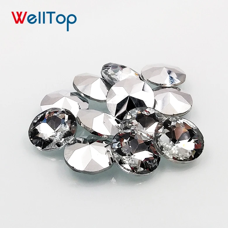18.025 WELLTOP New Stud Bag Furniture Decoration Buckle Diamond Sofa Nail Upholstery Nails Rhinestone Glass Crystal Buttons