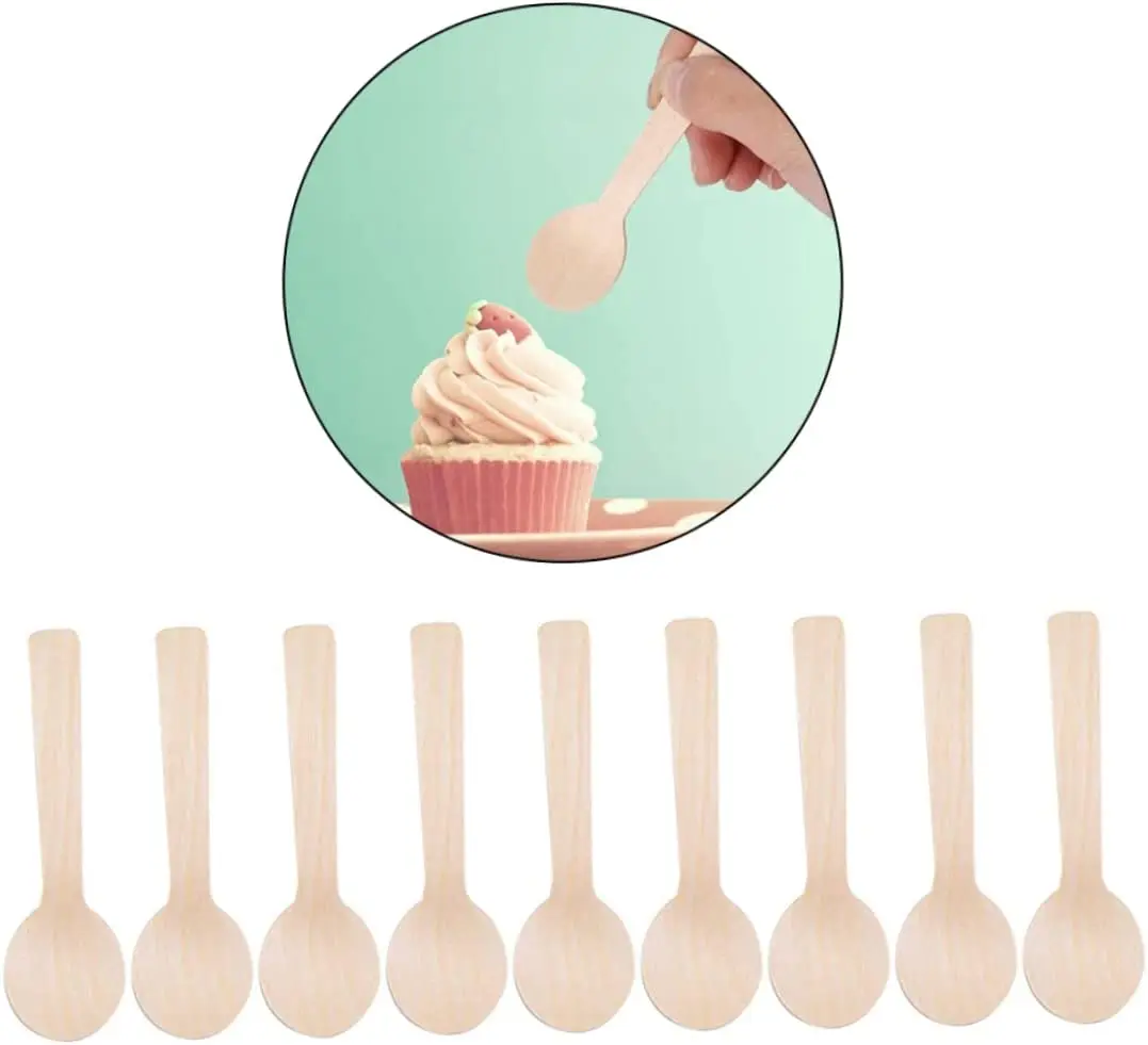 100% Natural Good Raw Materials Disposable Wooden Cutlery Ice Cream wooden Spoon