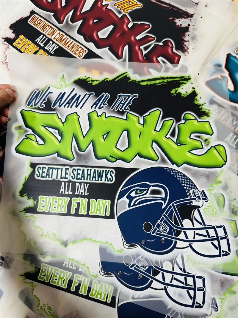 High Quality Dtf Transfers Printed Sticker Heat Transfer Vinyl Designs Screen Heat Transfer Print Stickers for T-shirts