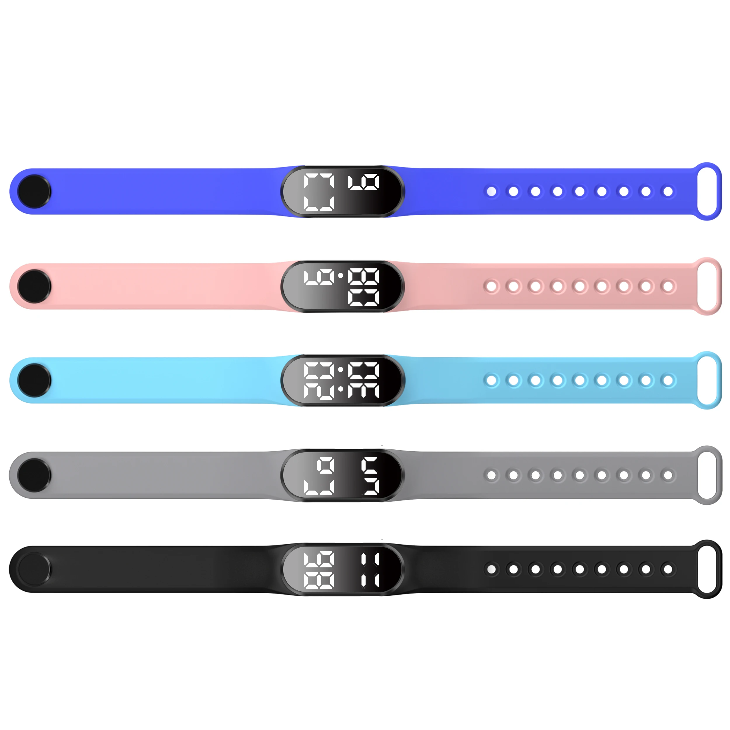 Update CD2 sleep monitor watch timer 8 alarms vibrating digital led watch with 3d pedometer